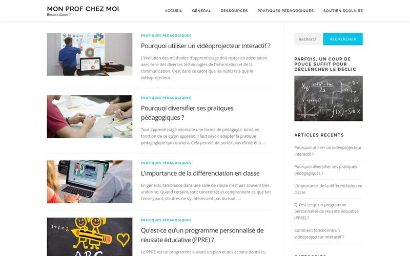 Mon prof chez moi - Besoin d'aide ?